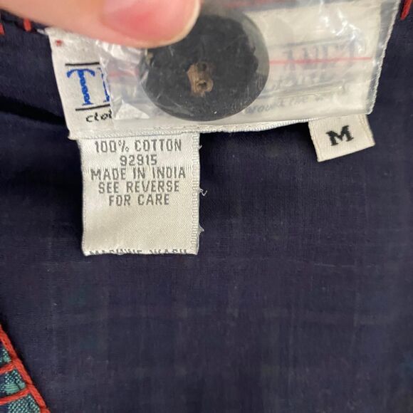 Early 2000's Bohemian Boho Patchwork Retro Eclectic Maximalist Cotton Vest M - Picture 7 of 7